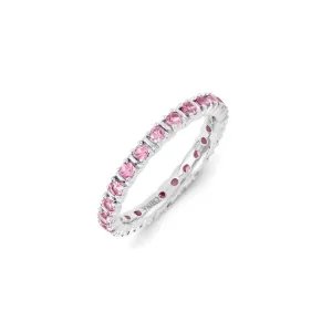 Stackable Expressions Jewelry Sterling Silver Stackable Expressions Created Pink Sapphire Ring | QSK1192