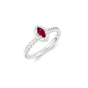 Stackable Expressions Jewelry Sterling Silver Stackable Expressions Created Ruby Ring | QSK1128
