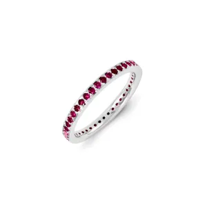 Stackable Expressions Jewelry Sterling Silver Stackable Expressions Created Ruby Ring | QSK1163