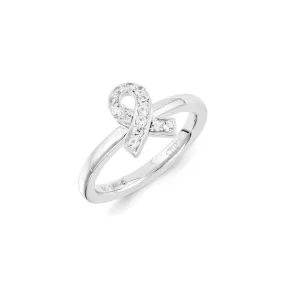 Stackable Expressions Jewelry Sterling Silver Stackable Expressions Created White Sapphire Ring | QSK1141