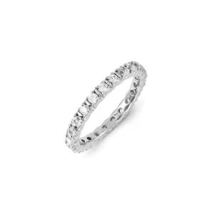 Stackable Expressions Jewelry Sterling Silver Stackable Expressions Created White Sapphire Ring | QSK1199