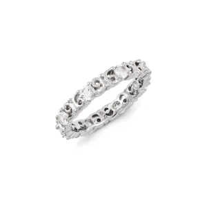 Stackable Expressions Jewelry Sterling Silver Stackable Expressions Created White Sapphire Ring | QSK1229