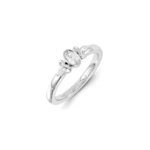 Stackable Expressions Jewelry Sterling Silver Stackable Expressions Created White Sapphire Ring | QSK1297