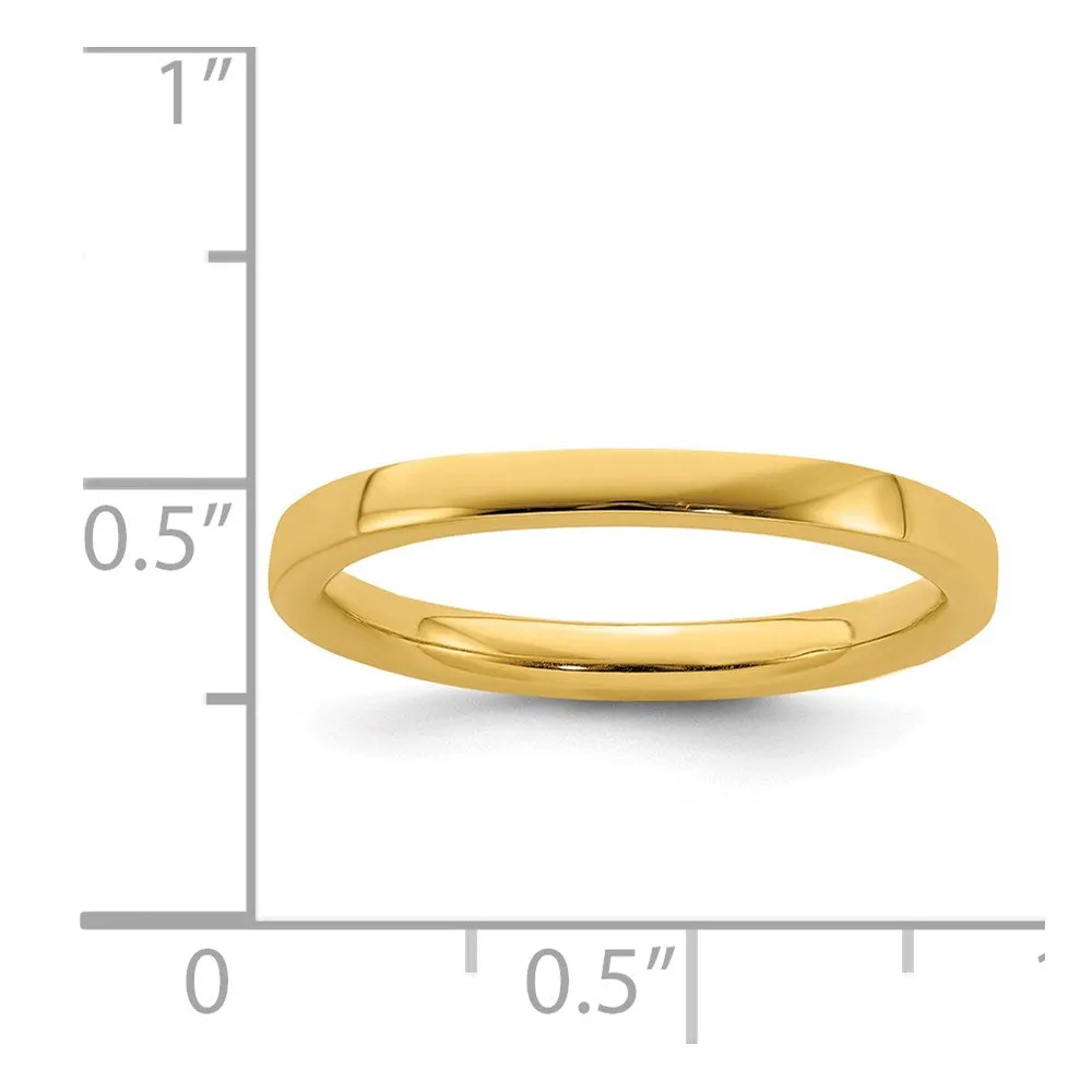 Stackable Expressions Jewelry Sterling Silver Stackable Expressions Gold-plated Polished Ring | QSK238