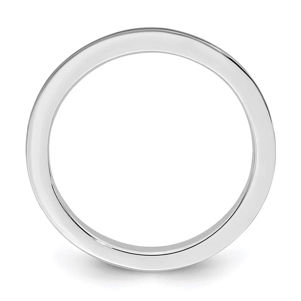 Stackable Expressions Jewelry Sterling Silver Stackable Expressions Green Enameled 1.5mm Ring | QSK135