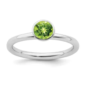 Stackable Expressions Jewelry Sterling Silver Stackable Expressions High 5mm August Swarovski Ring | QSK968