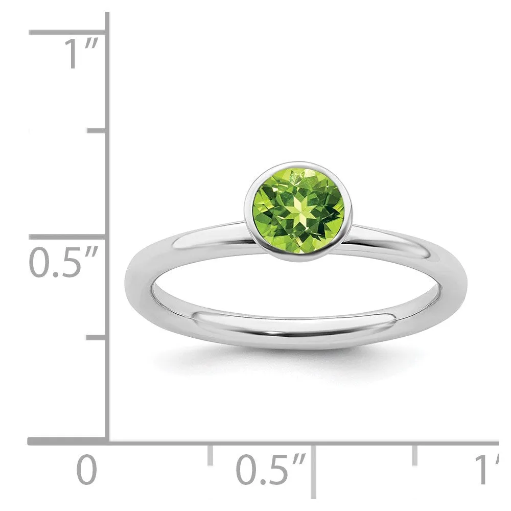 Stackable Expressions Jewelry Sterling Silver Stackable Expressions High 5mm August Swarovski Ring | QSK968
