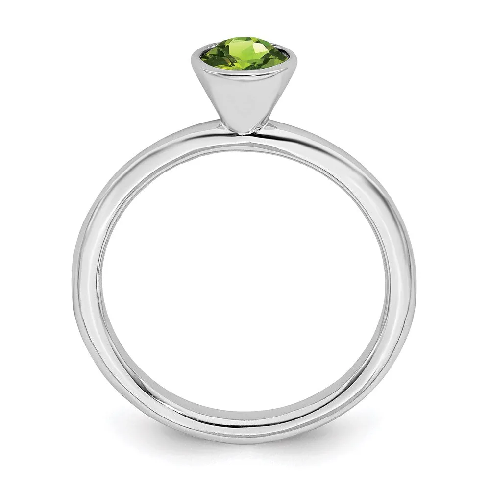 Stackable Expressions Jewelry Sterling Silver Stackable Expressions High 5mm August Swarovski Ring | QSK968
