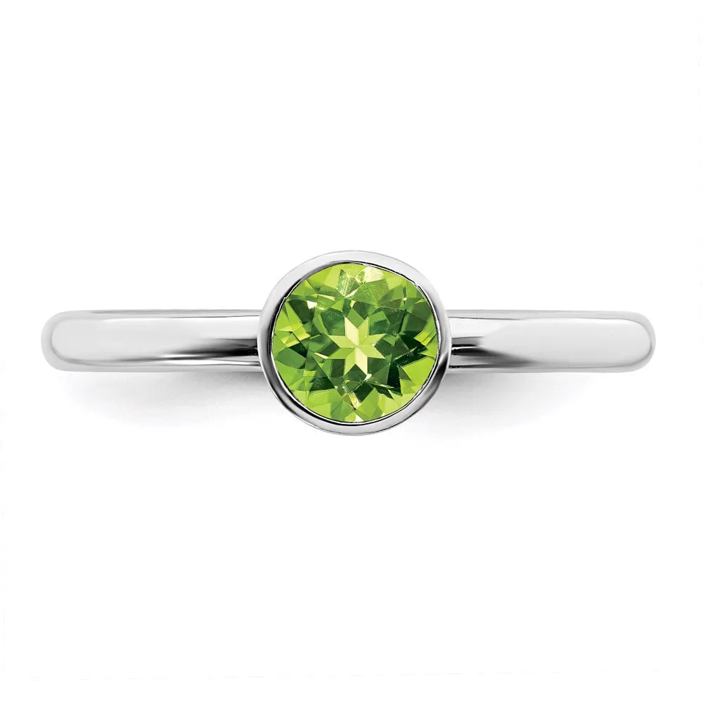 Stackable Expressions Jewelry Sterling Silver Stackable Expressions High 5mm August Swarovski Ring | QSK968