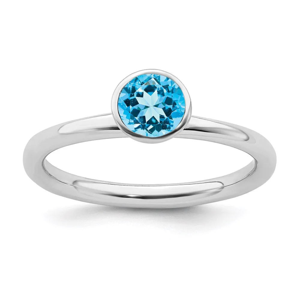 Stackable Expressions Jewelry Sterling Silver Stackable Expressions High 5mm December Swarovski Ring | QSK972