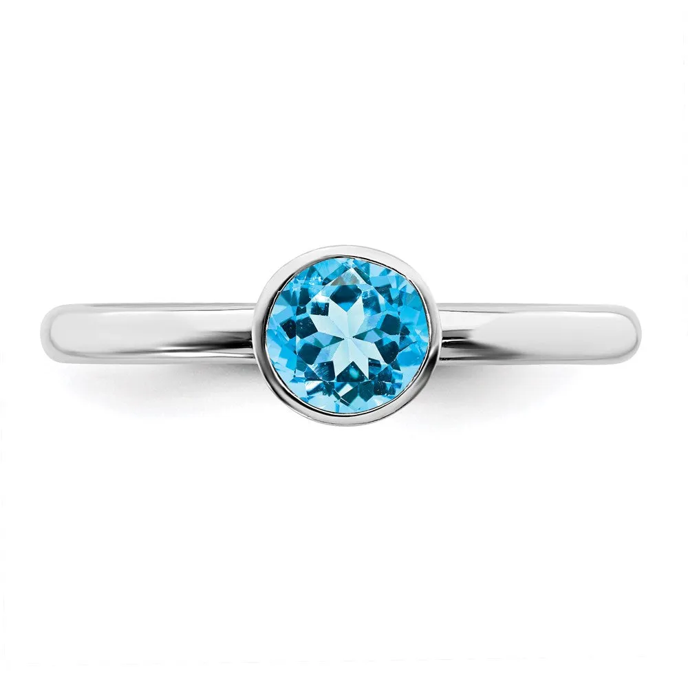 Stackable Expressions Jewelry Sterling Silver Stackable Expressions High 5mm December Swarovski Ring | QSK972