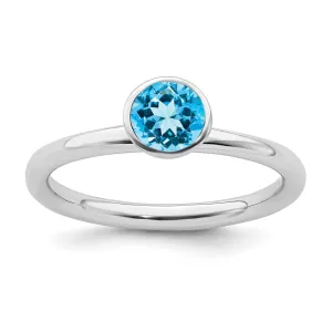 Stackable Expressions Jewelry Sterling Silver Stackable Expressions High 5mm December Swarovski Ring | QSK972