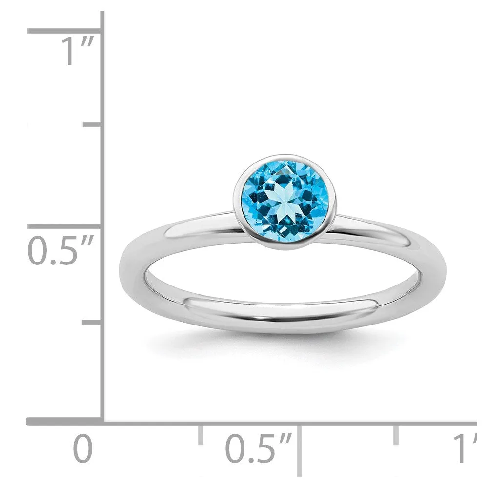 Stackable Expressions Jewelry Sterling Silver Stackable Expressions High 5mm December Swarovski Ring | QSK972