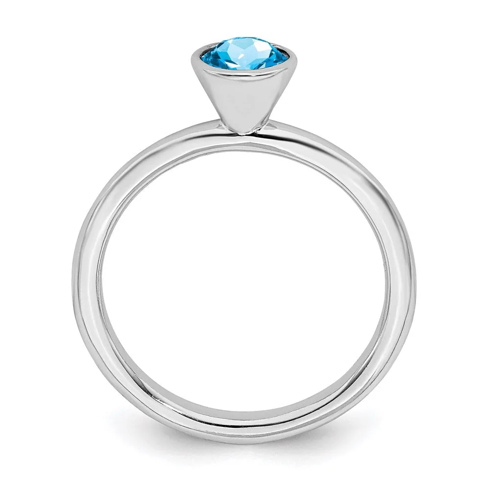 Stackable Expressions Jewelry Sterling Silver Stackable Expressions High 5mm December Swarovski Ring | QSK972