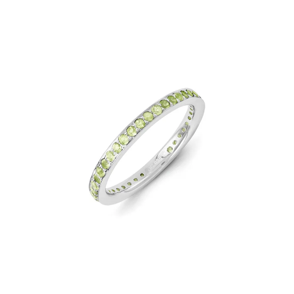 Stackable Expressions Jewelry Sterling Silver Stackable Expressions Peridot Ring | QSK1165