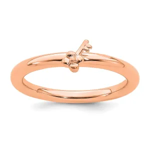 Stackable Expressions Jewelry Sterling Silver Stackable Expressions Pink-plated Key Ring | QSK1961
