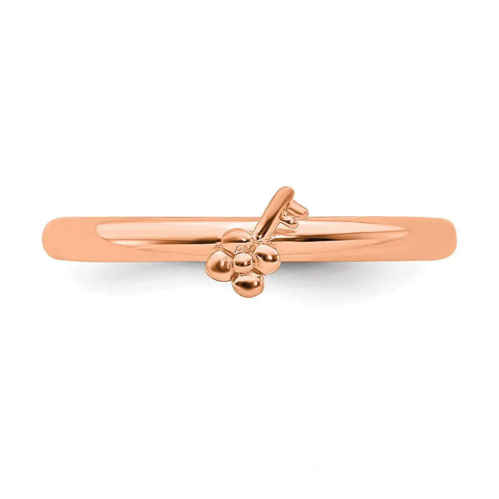 Stackable Expressions Jewelry Sterling Silver Stackable Expressions Pink-plated Key Ring | QSK1961