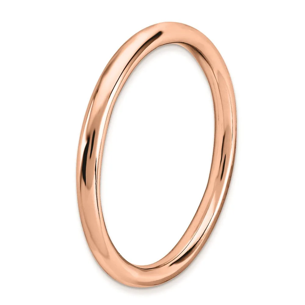 Stackable Expressions Jewelry Sterling Silver Stackable Expressions Pink-plated Polished Ring | QSK232