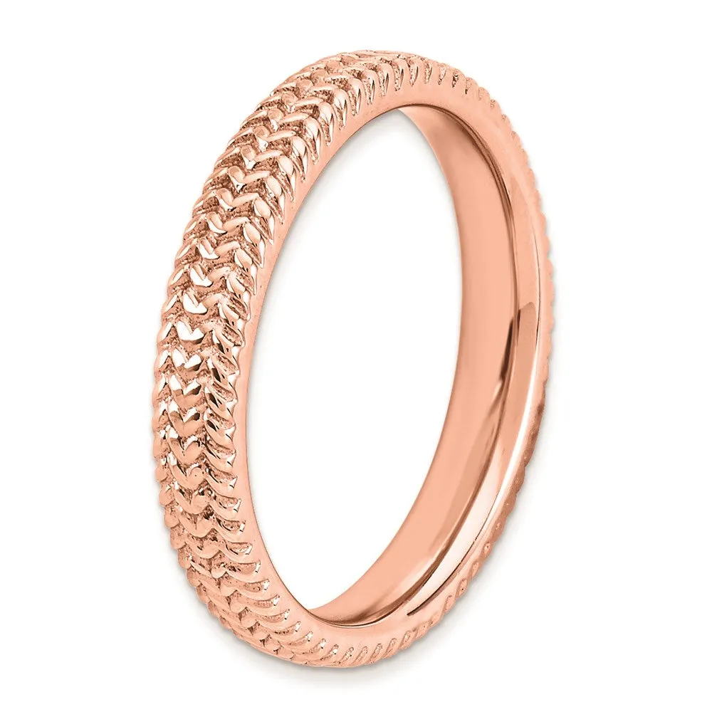 Stackable Expressions Jewelry Sterling Silver Stackable Expressions Pink-plated Ring | QSK280