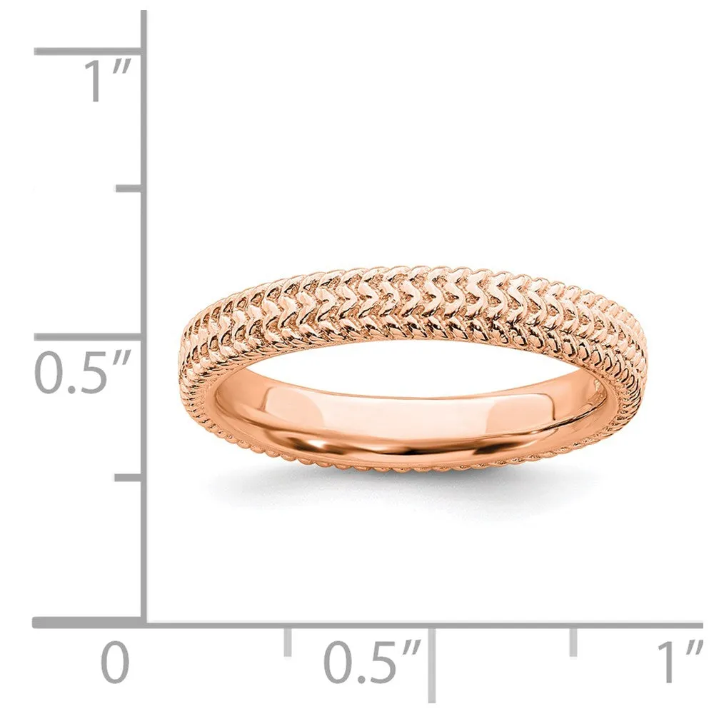 Stackable Expressions Jewelry Sterling Silver Stackable Expressions Pink-plated Ring | QSK280