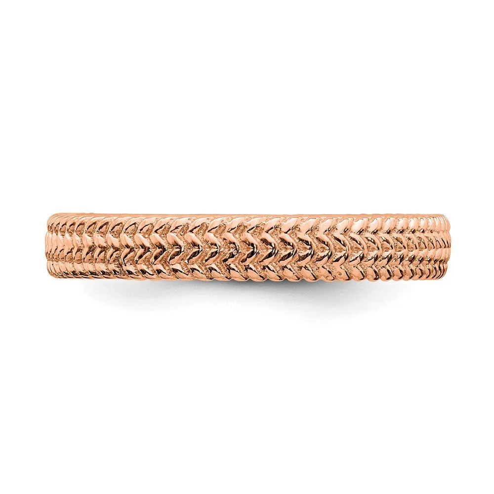 Stackable Expressions Jewelry Sterling Silver Stackable Expressions Pink-plated Ring | QSK280