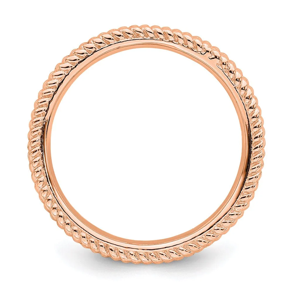 Stackable Expressions Jewelry Sterling Silver Stackable Expressions Pink-plated Ring | QSK280