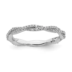 Stackable Expressions Jewelry Sterling Silver Stackable Expressions Polished Diamond Ring | QSK630