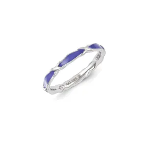 Stackable Expressions Jewelry Sterling Silver Stackable Expressions Purple Enameled Ring | QSK1148