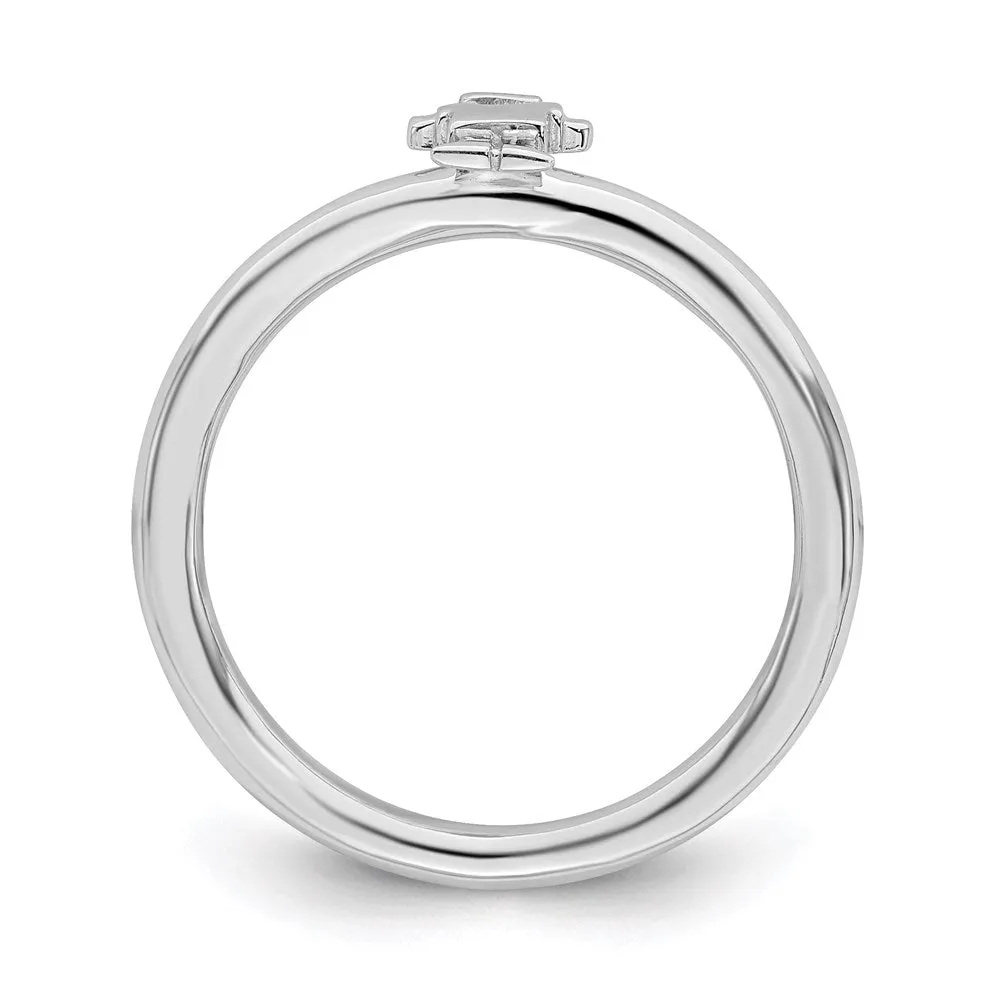 Stackable Expressions Jewelry Sterling Silver Stackable Expressions Rhodium Boy Ring | QSK1935