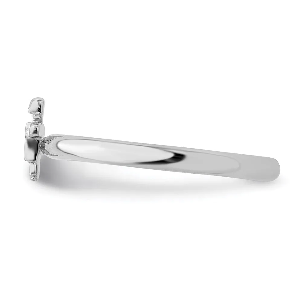 Stackable Expressions Jewelry Sterling Silver Stackable Expressions Rhodium Boy Ring | QSK1935