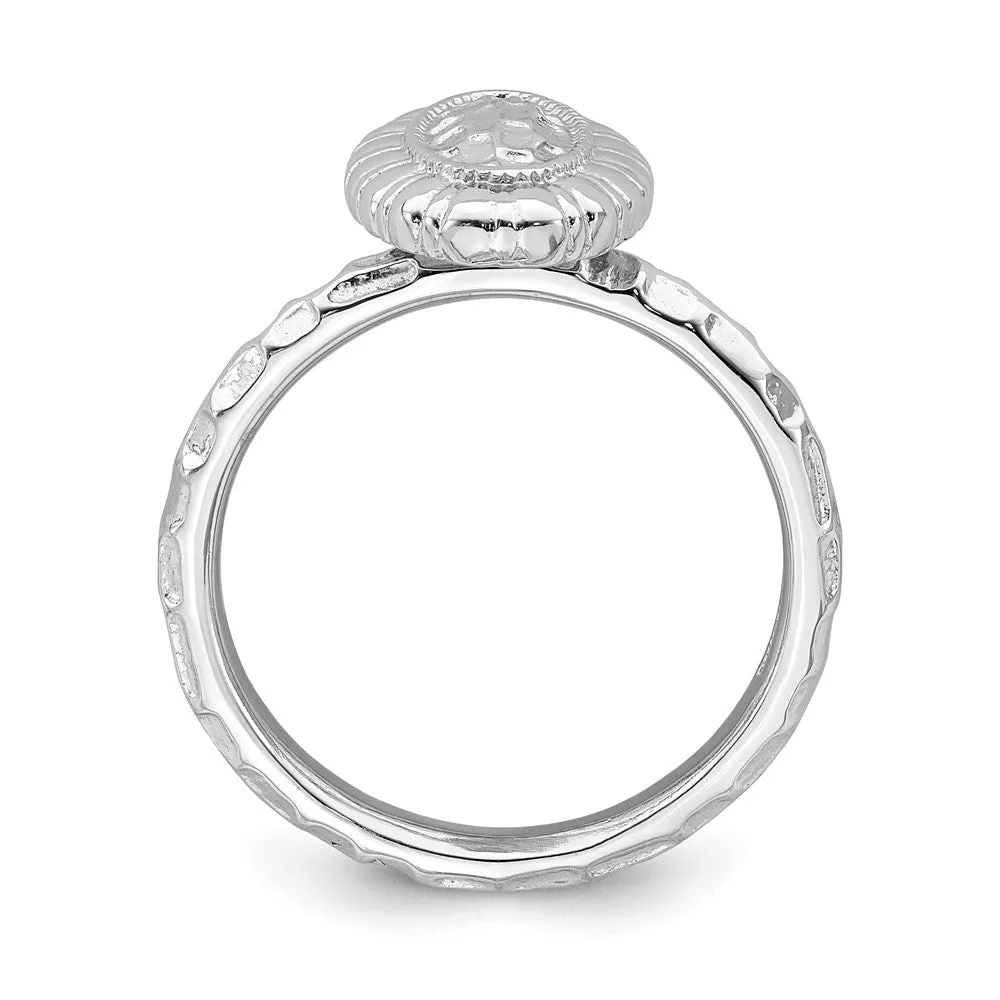 Stackable Expressions Jewelry Sterling Silver Stackable Expressions Rhodium-plated Oval Ring | QSK1606