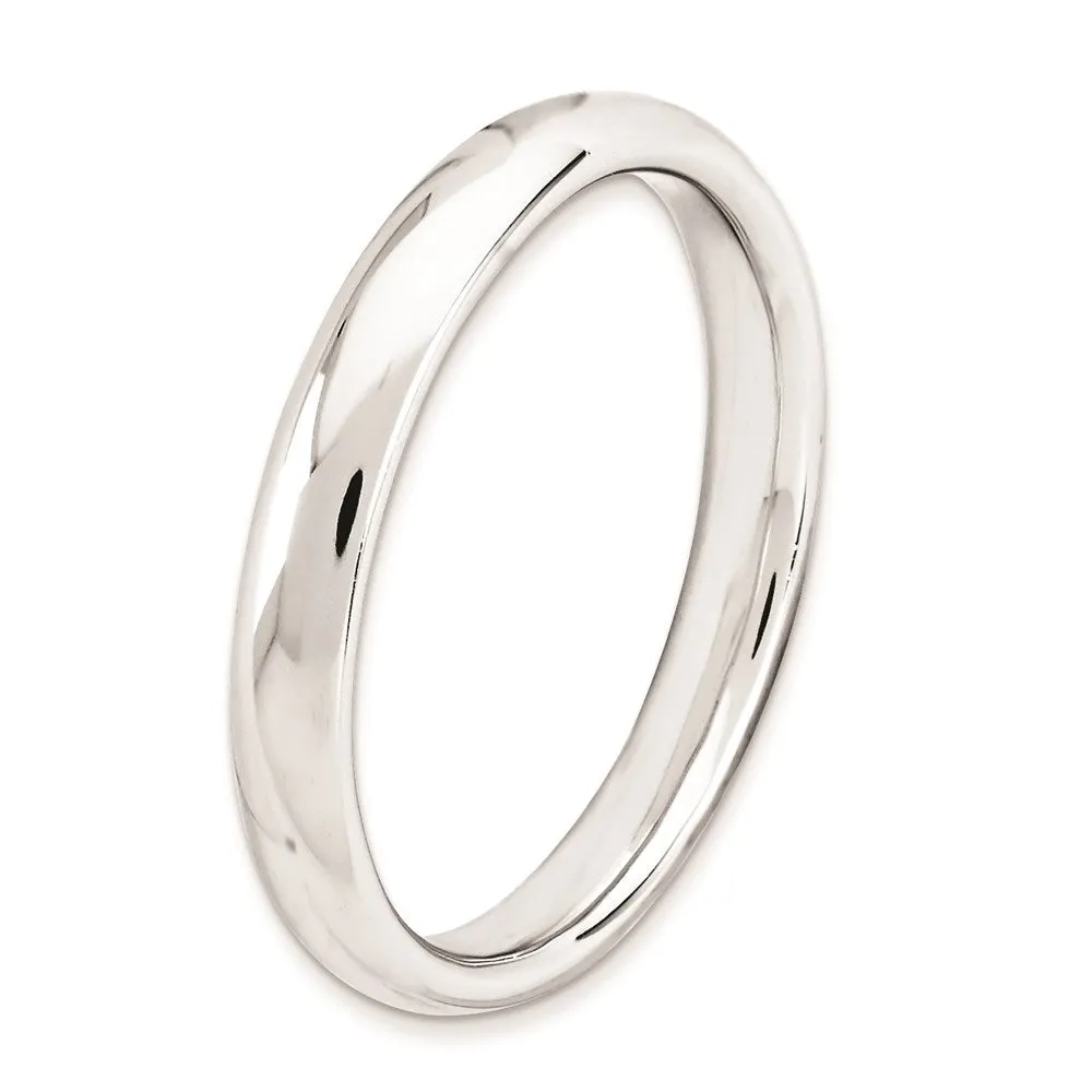 Stackable Expressions Jewelry Sterling Silver Stackable Expressions Rhodium Polished Ring | QSK247