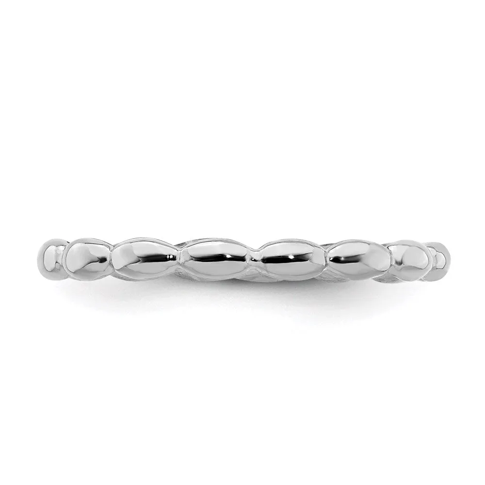 Stackable Expressions Jewelry Sterling Silver Stackable Expressions Rhodium Rice Ring | QSK215