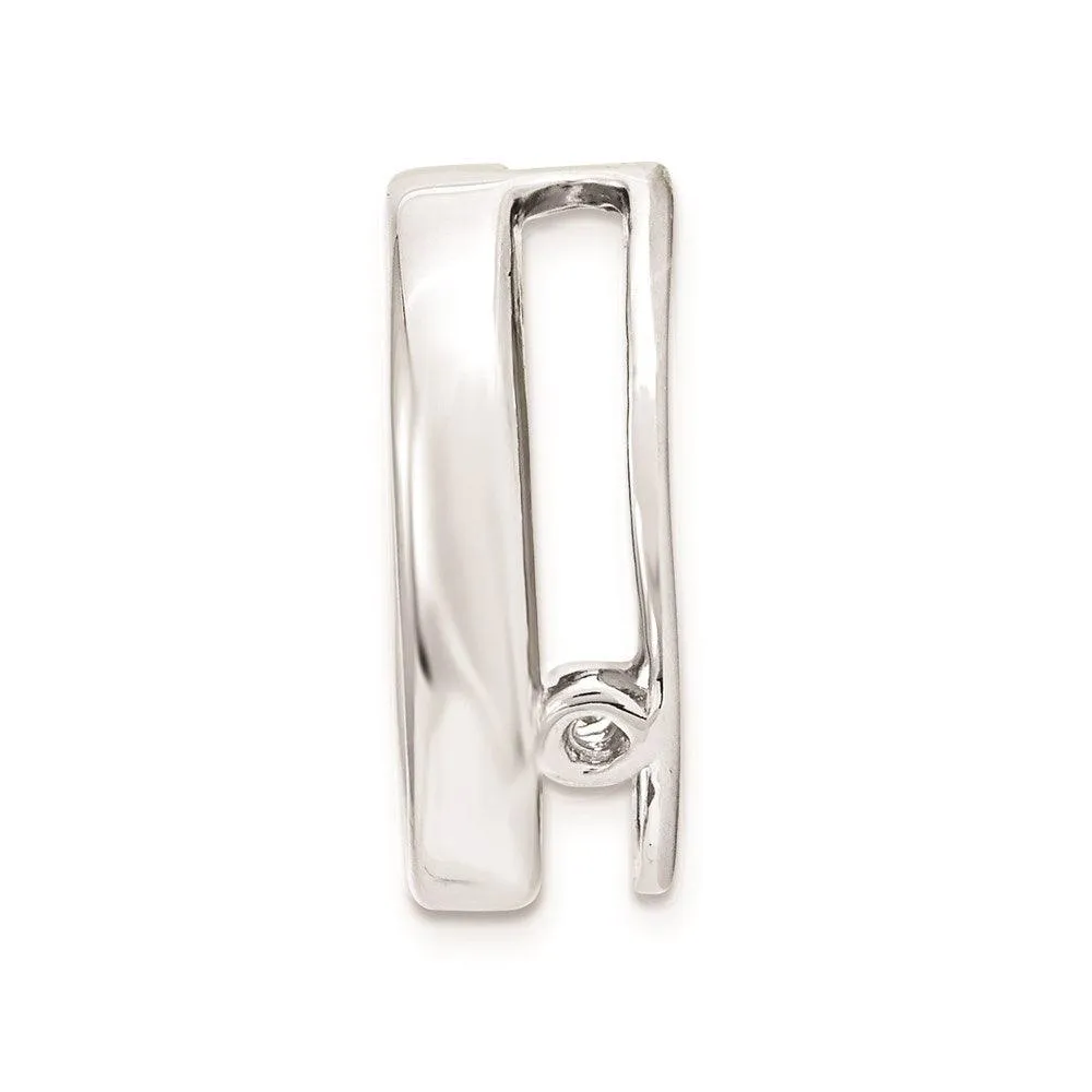 Stackable Expressions Jewelry Sterling Silver Stackable Expressions Small Blk Enameled Cross Chain Slide