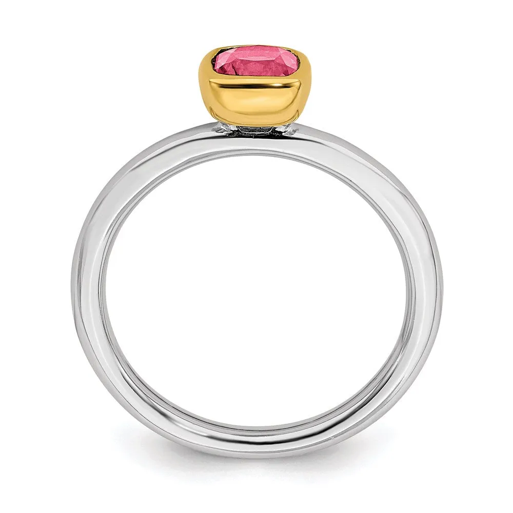 Stackable Expressions Jewelry Sterling Silver Stackable Expressions w/Gold-plated P.Tourmaline Ring | QSK1896