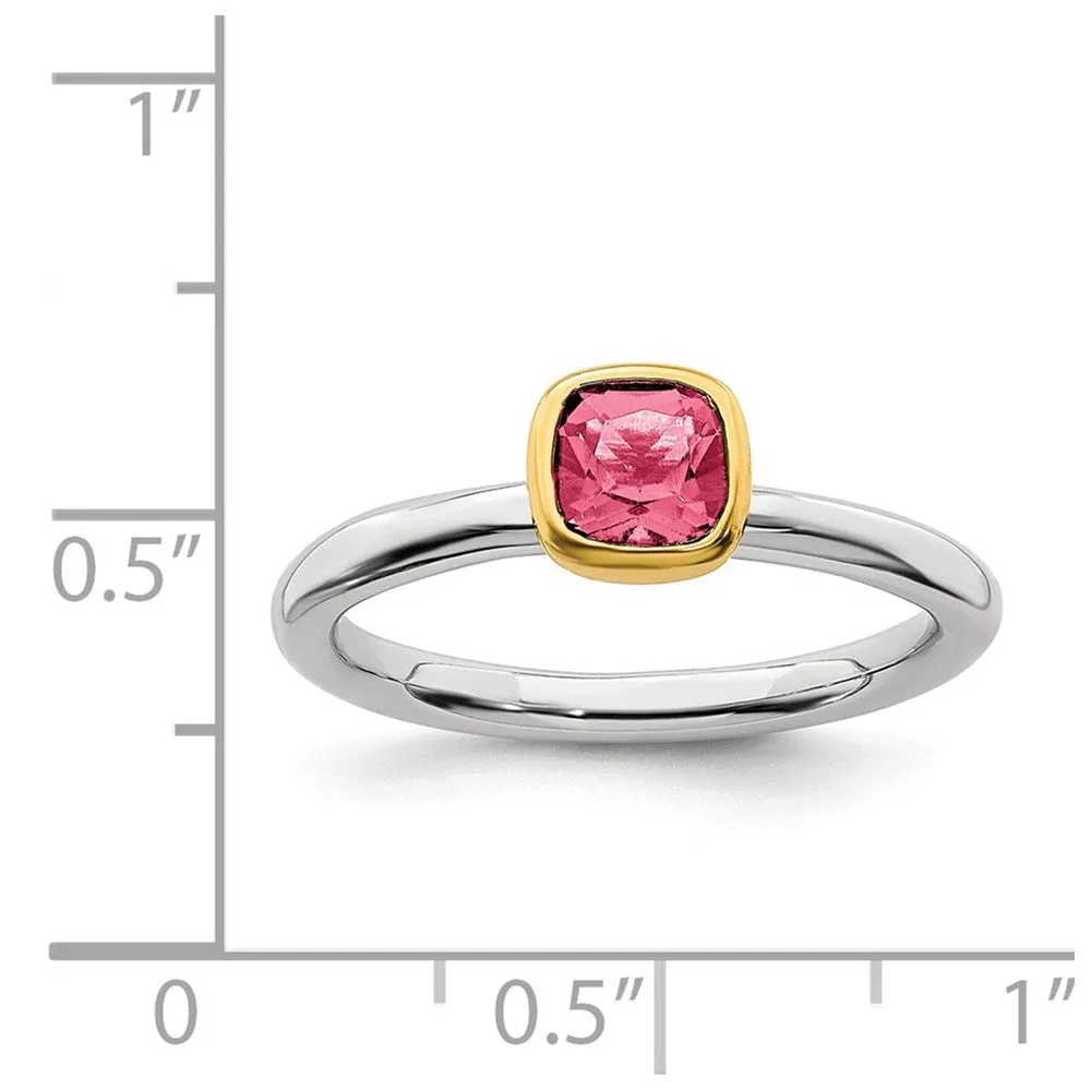 Stackable Expressions Jewelry Sterling Silver Stackable Expressions w/Gold-plated P.Tourmaline Ring | QSK1896