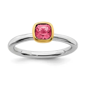Stackable Expressions Jewelry Sterling Silver Stackable Expressions w/Gold-plated P.Tourmaline Ring | QSK1896