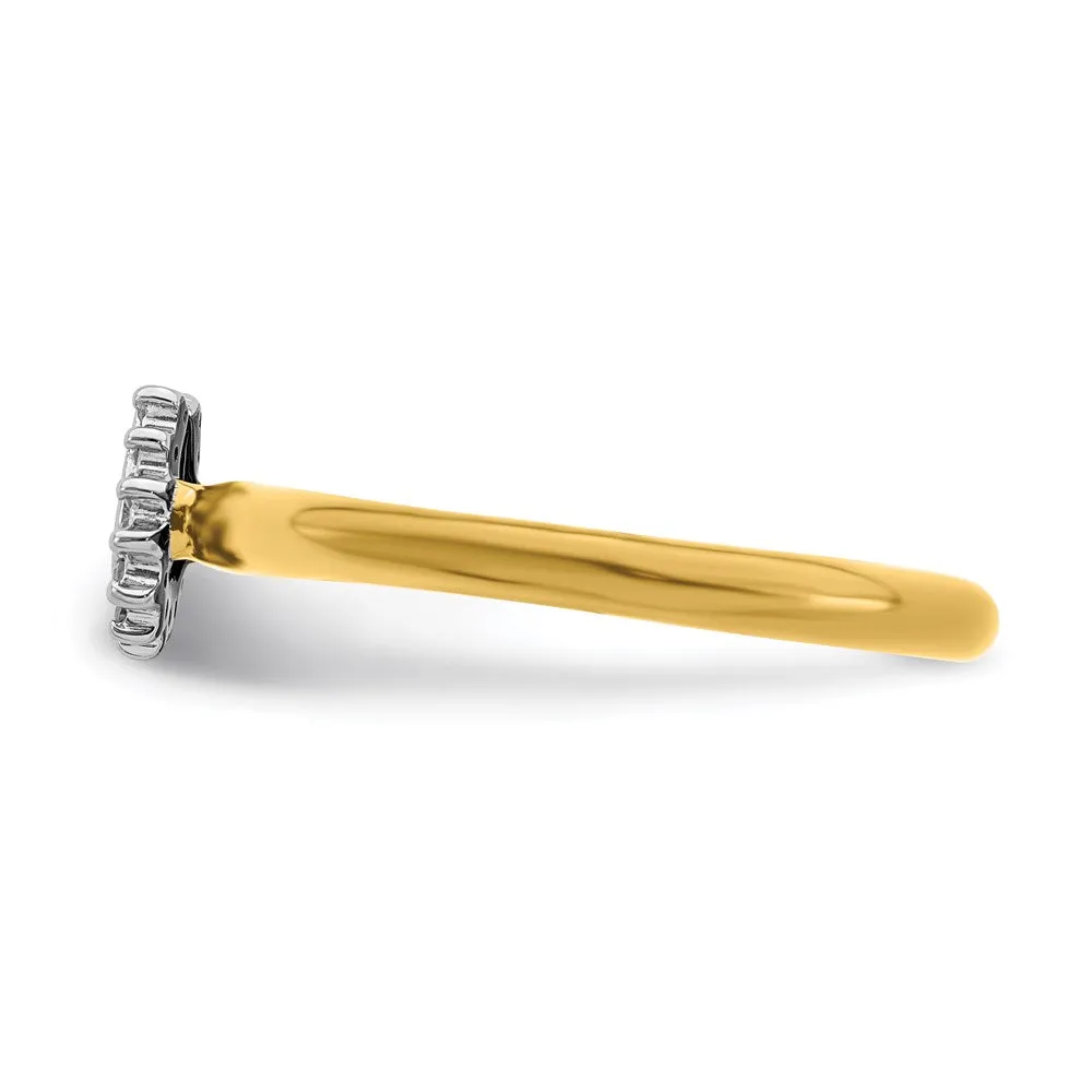 Stackable Expressions Jewelry Sterling Silver Stackable Expressions Yellow-plated Dia. Horseshoe Ring | QSK1979