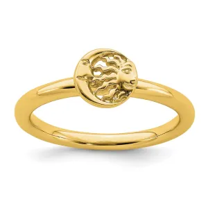 Stackable Expressions Jewelry Sterling Silver Stackable Expressions Yellow-plated Sun/Moon Ring | QSK1942