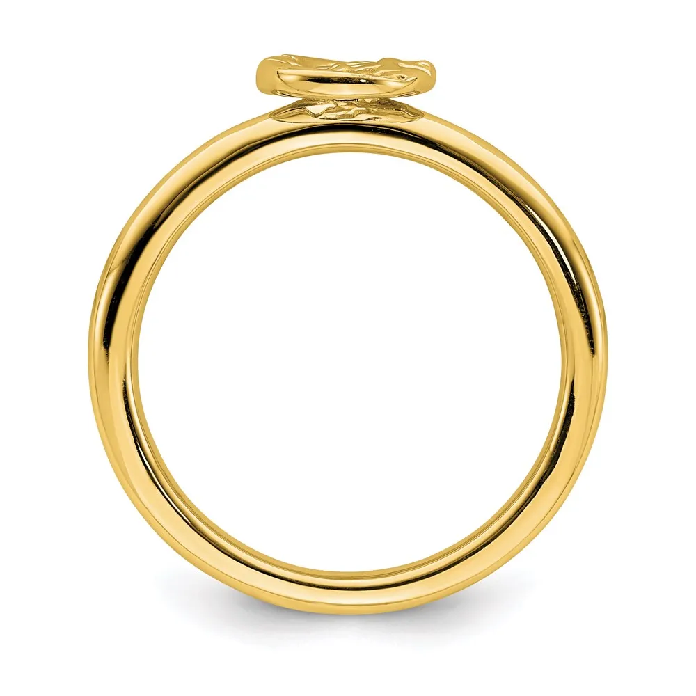 Stackable Expressions Jewelry Sterling Silver Stackable Expressions Yellow-plated Sun/Moon Ring | QSK1942