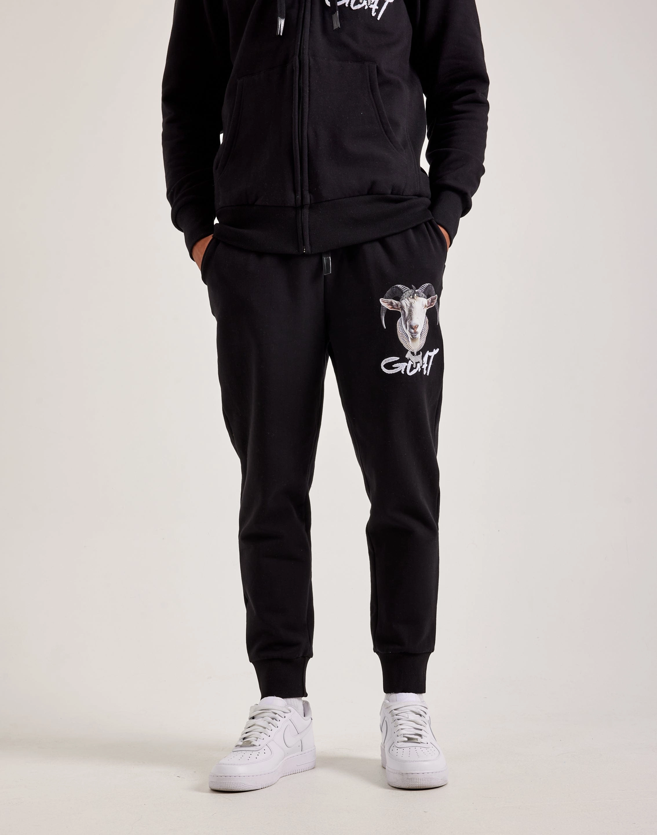 Streetz Iz Watchin Goat Fleece Joggers Upcycled fashion Runway fashion