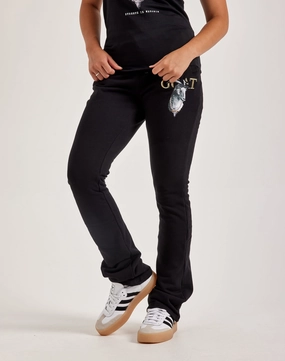 Streetz Iz Watchin Goat Fleece Stacked Pants Silk - fabric fashion Designer fashion items