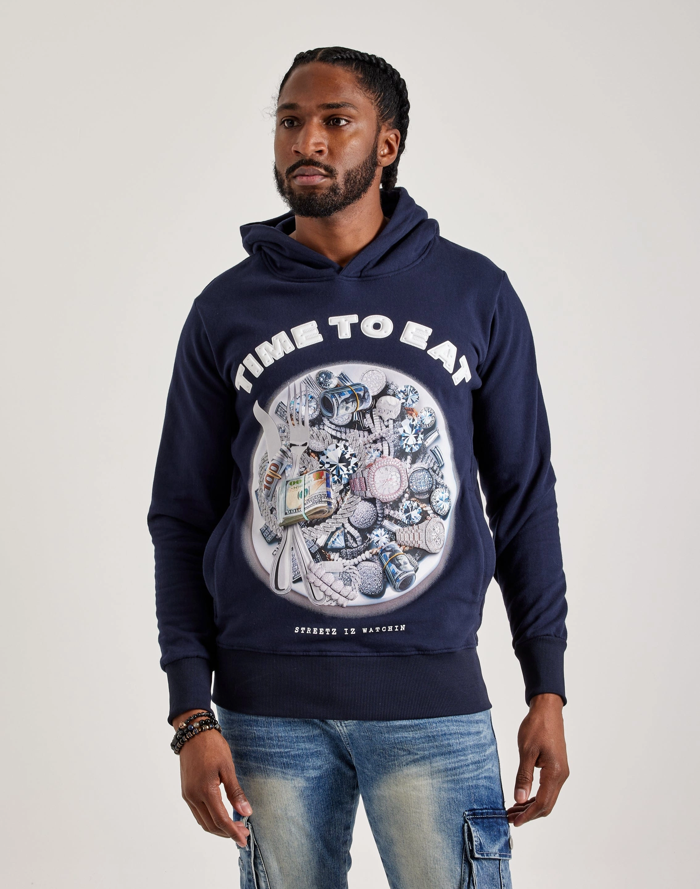 Streetz Iz Watchin Time To Eat Hoodie Fashion storage (wardrobes, hangers, etc.) Business casual wear