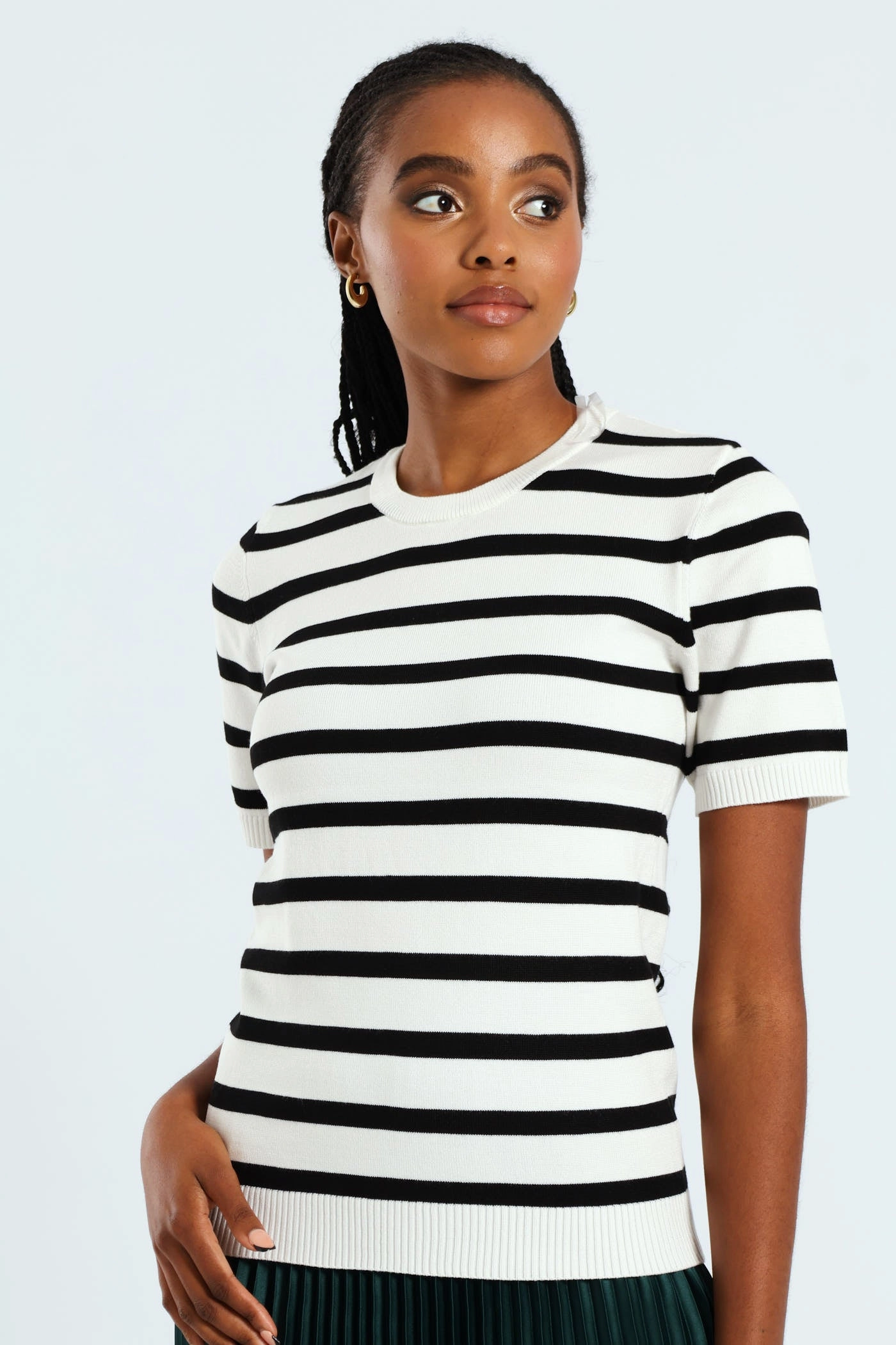 Stripe Pullover - Black/White