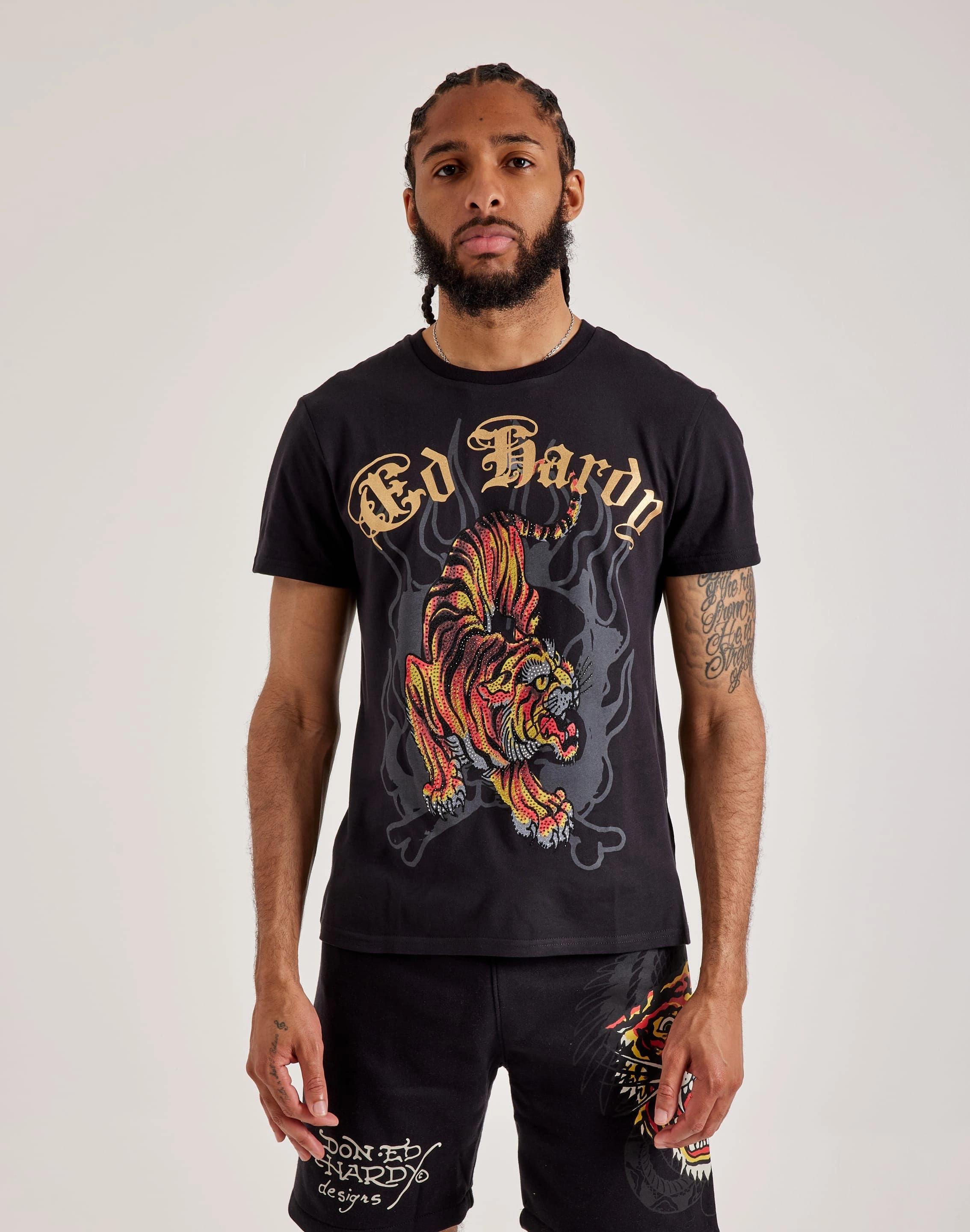 Style statements Ed Hardy Crawling Tiger Rhinestone Tee