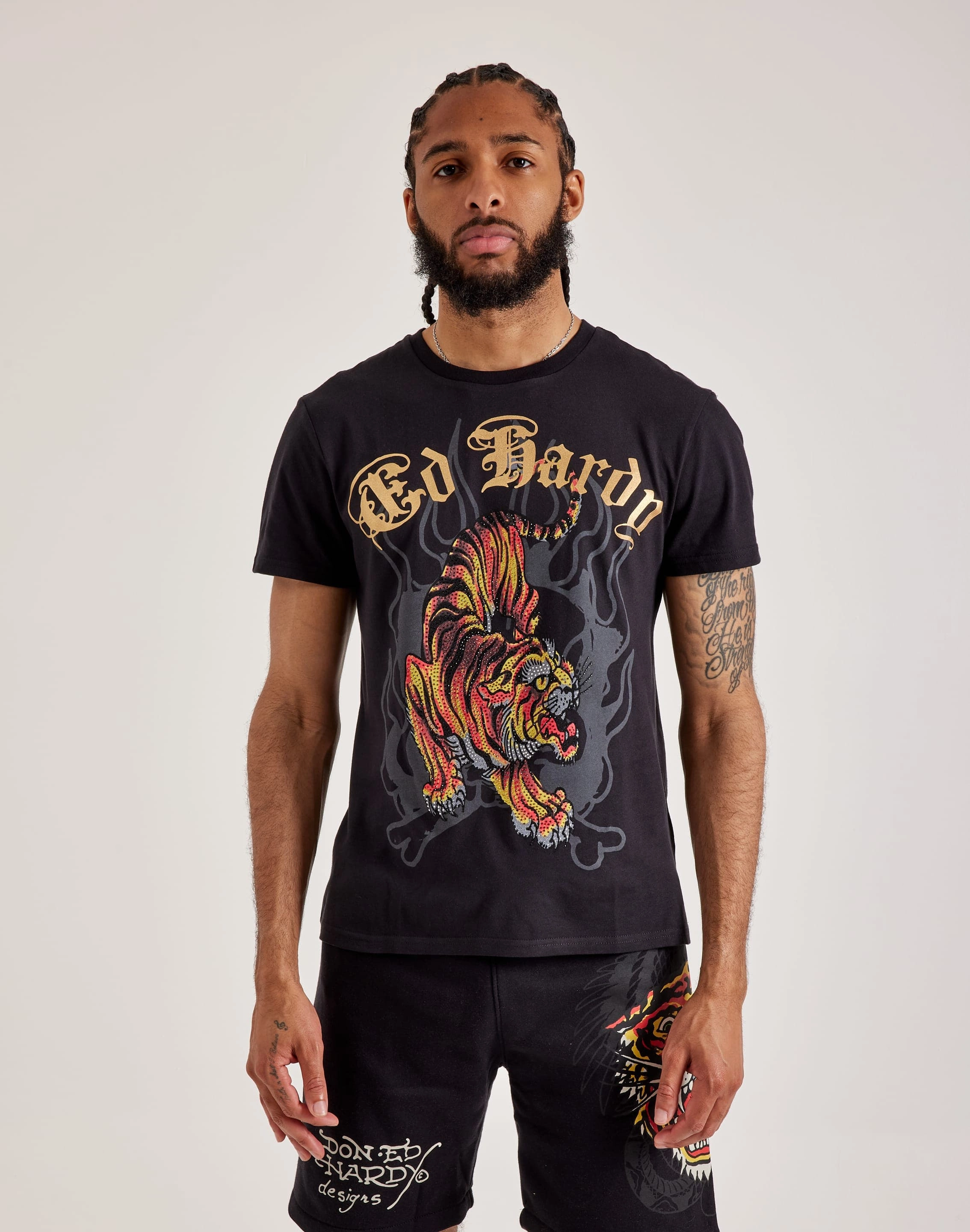 Style statements Ed Hardy Crawling Tiger Rhinestone Tee