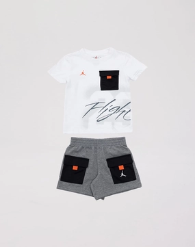 Suede - finished fashion Jordan Flight Shorts Set Pre-School Linen - crafted fashion