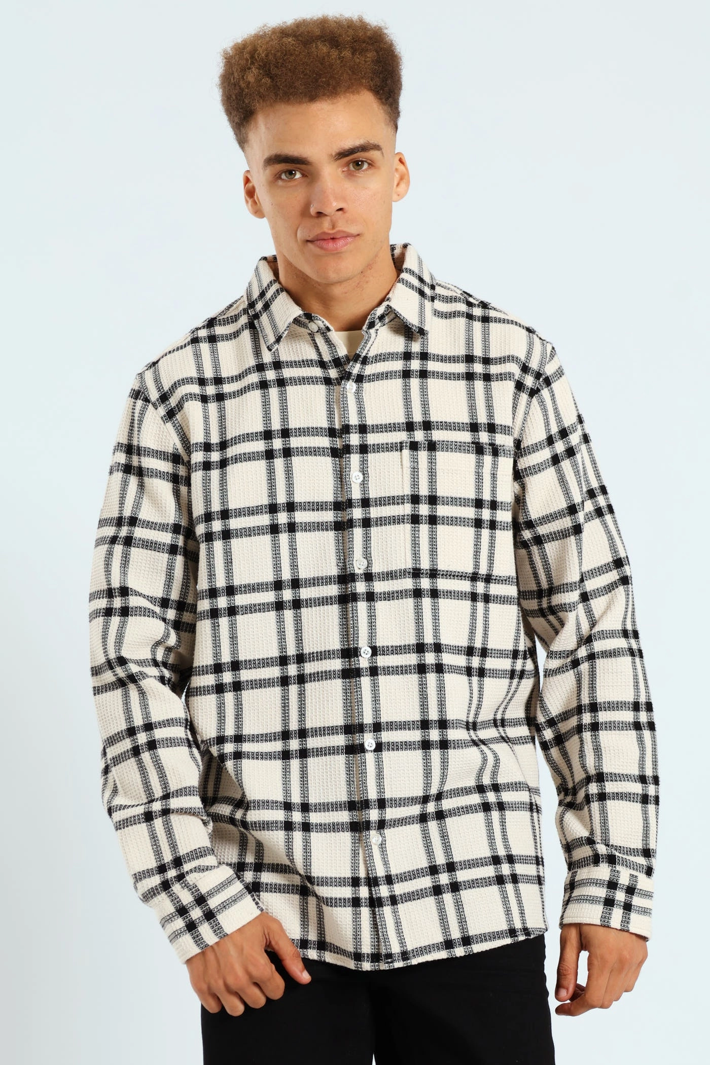 Suede - finished fashion Surface Int Check Shirt - Stone Nylon - included fashion