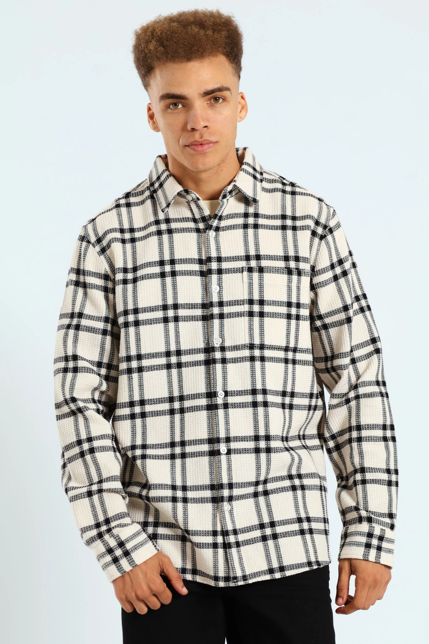 Suede - finished fashion Surface Int Check Shirt - Stone Nylon - included fashion