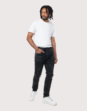 Sustainable fashion practices Grindhouse Cabo Slim Fit Lightning Effect Taper Denim Jeans Athleisure fashion